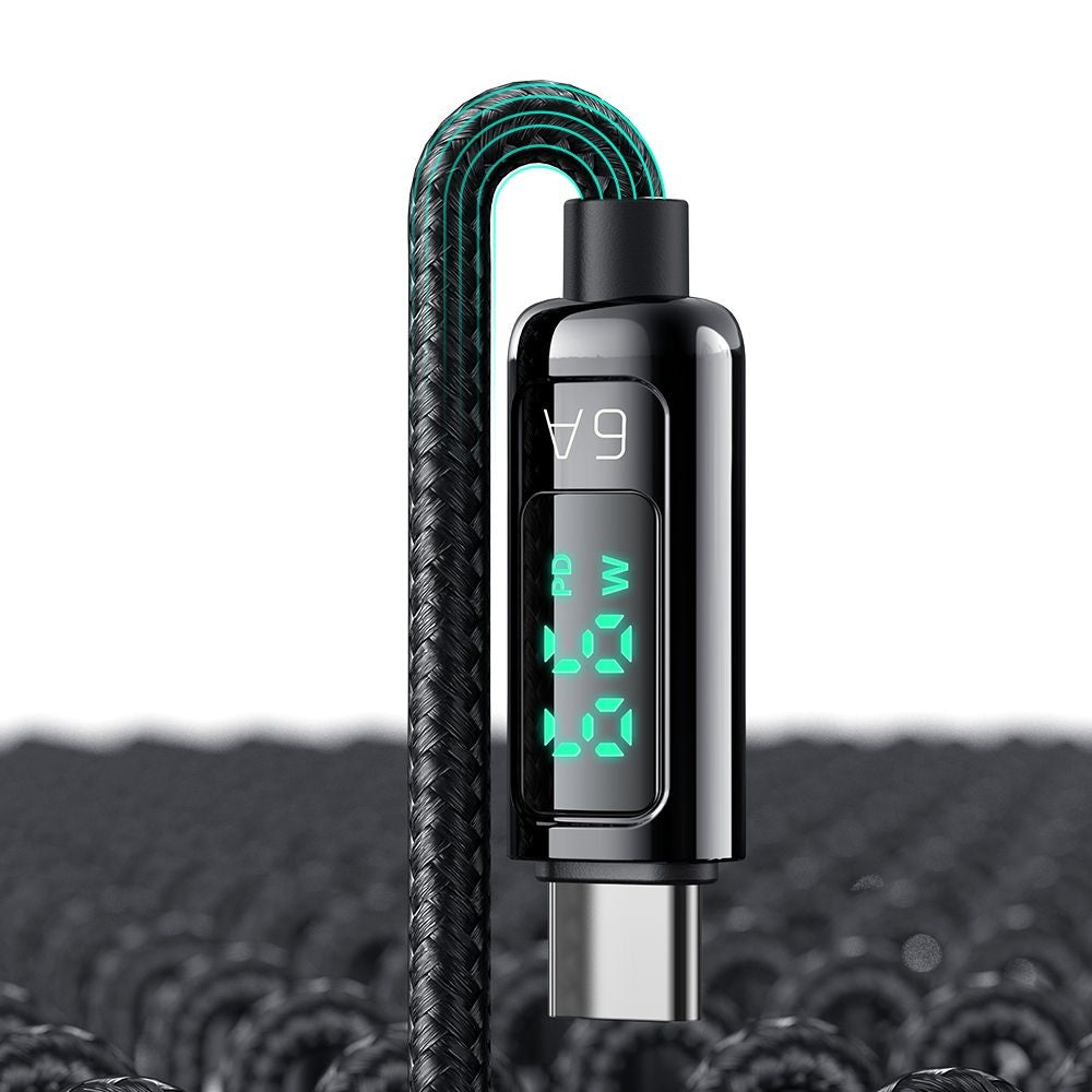 Daten- und Ladekabel USB-A - USB-C McDodo CA-8690 Display, 66W, 1.2m, Schwarz