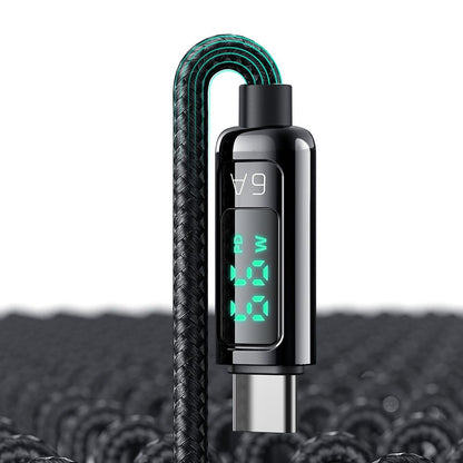 Daten- und Ladekabel USB-A - USB-C McDodo CA-8690 Display, 66W, 1.2m, Schwarz