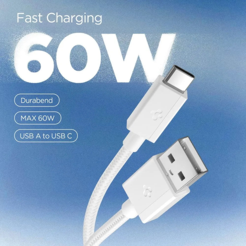 Daten- und Ladekabel USB-A - USB-C Spigen EB6015AC, 60W, 1,5m, Weiß ACA10413