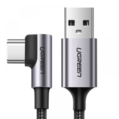Câble de Données et de Charge USB-A - USB-C UGREEN US284 Angled, 18W, 0.5m, Gris