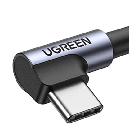 Câble de Données et de Charge USB-A - USB-C UGREEN US284 Angled, 18W, 0.5m, Gris