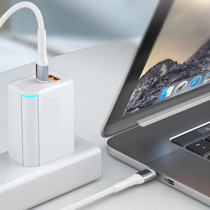 Câble de Données et de Charge USB-C - Lightning 3MK Hyper N, 20W, 1m, Blanc