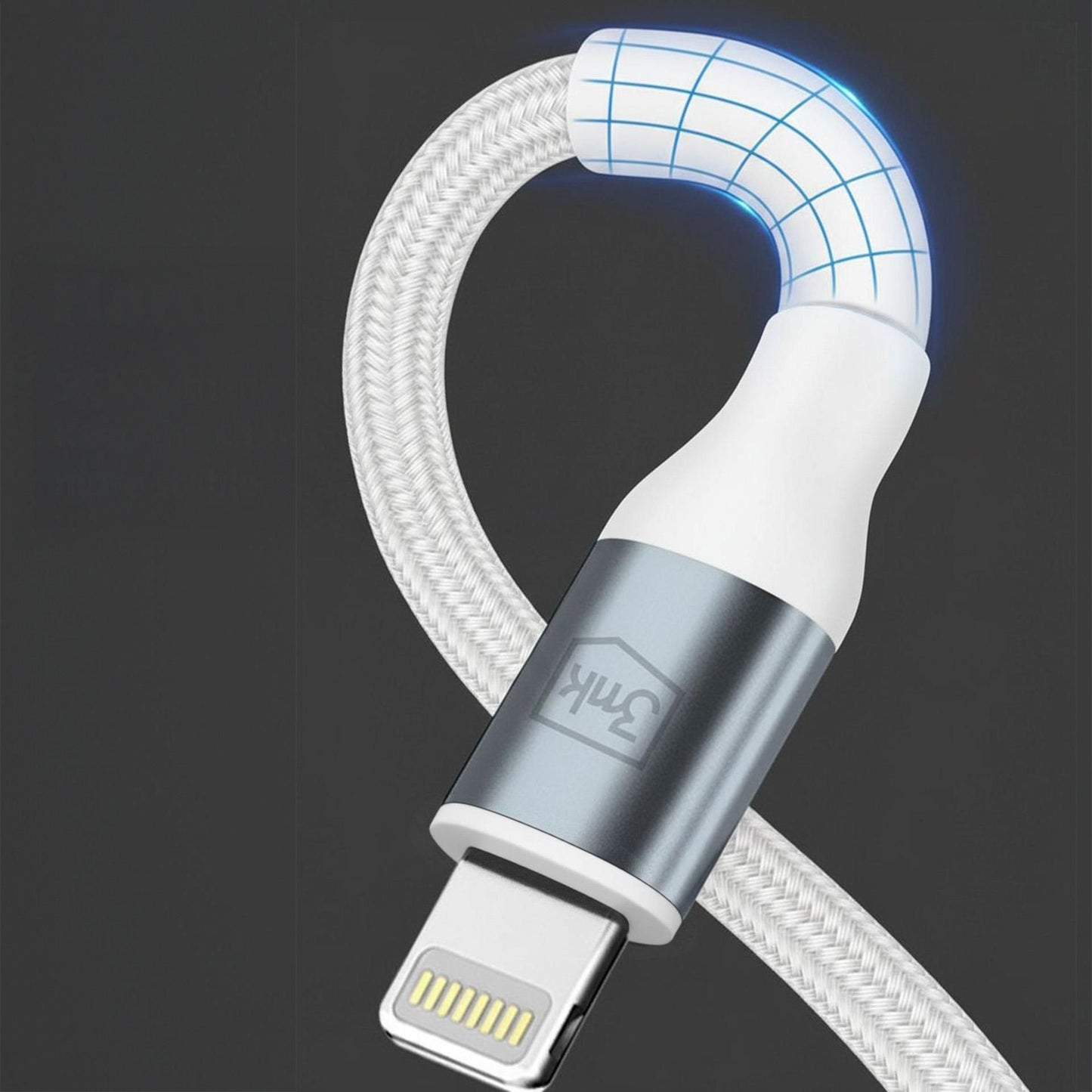 USB-C to Lightning Data and Charging Cable 3MK Hyper N, 27W, 1m, White
