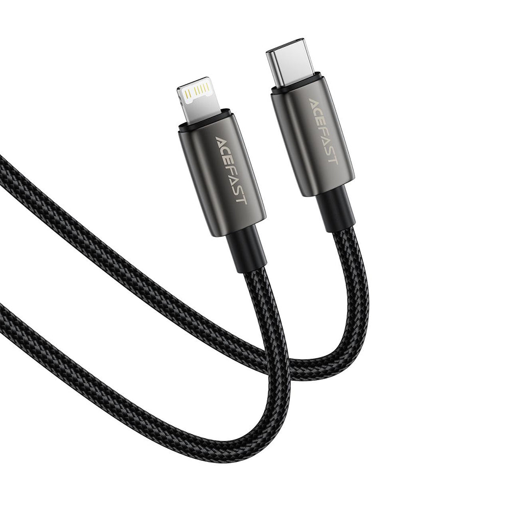 Câble de Données et de Charge USB-C - Lightning Acefast C23-01, 30W, 1.2m, Noir