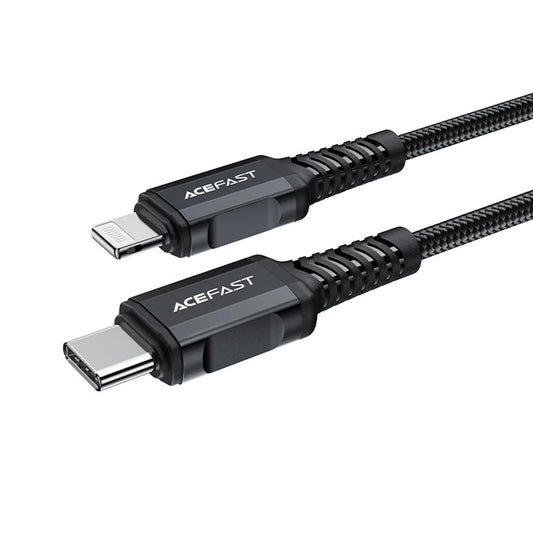 Câble de Données et de Charge USB-C - Lightning Acefast C4-01, 30W, 1.8m, Noir