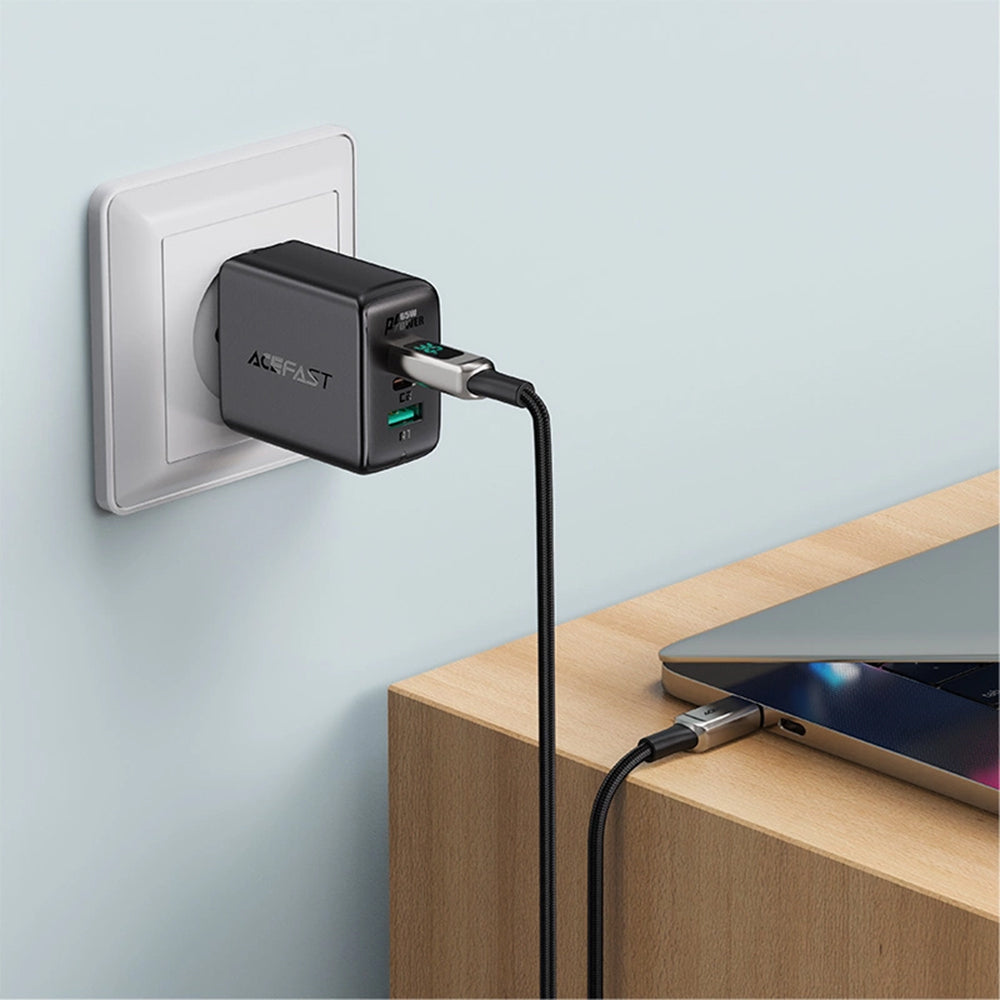 USB-C - Lightning Daten- und Ladekabel Acefast C6-01 Display, 20W, 1,2m, Schwarz