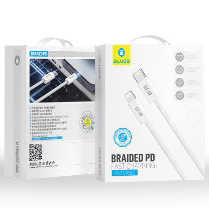 Daten- und Ladekabel USB-C - Lightning Blueo, 20W, 2m, Weiß