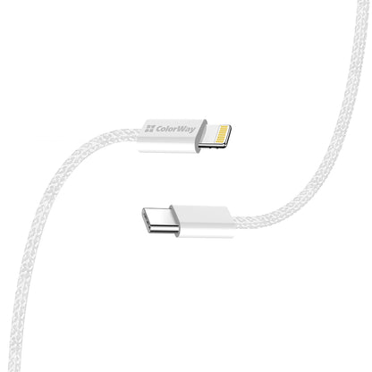 USB-C - Lightning Daten- und Ladekabel ColorWay CW-CBPDCL061, 27W, 1m, Grau