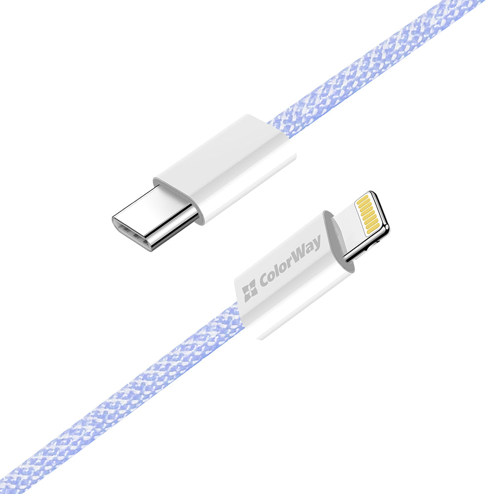 USB-C - Lightning Daten- und Ladekabel ColorWay CW-CBPDCL061, 27W, 1m, Lila