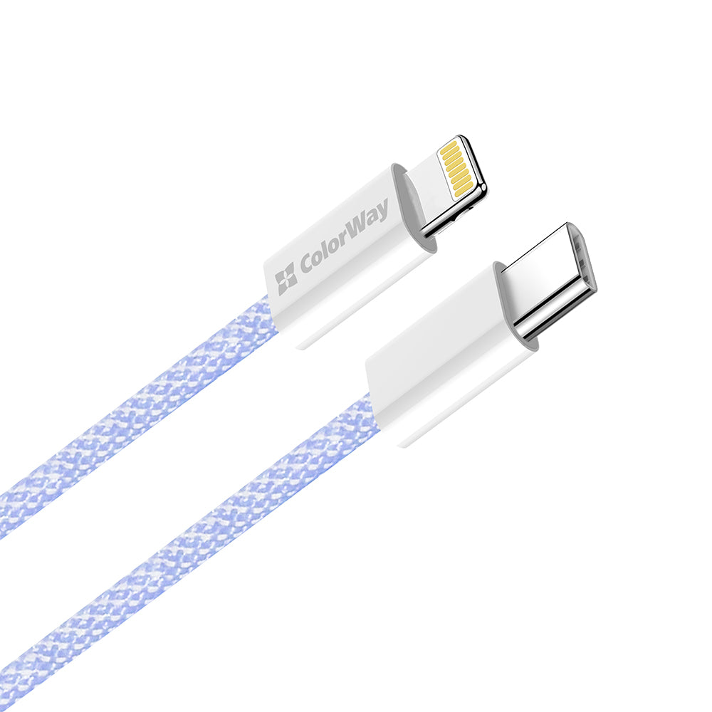 USB-C - Lightning Daten- und Ladekabel ColorWay CW-CBPDCL061, 27W, 1m, Lila