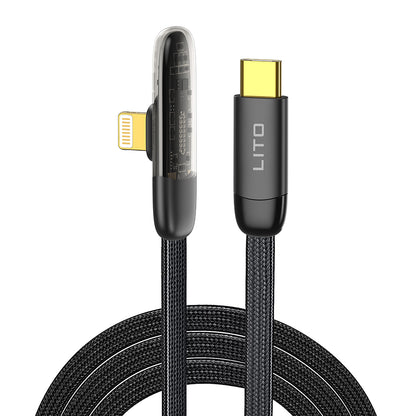 USB-C - Lightning Lade- und Datenkabel Lito LD11CL, 30W, 1m, Schwarz