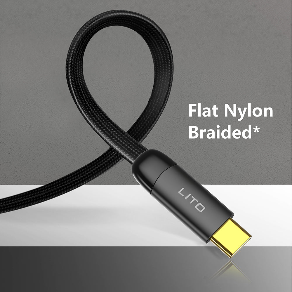 USB-C - Lightning Lade- und Datenkabel Lito LD11CL, 30W, 1m, Schwarz