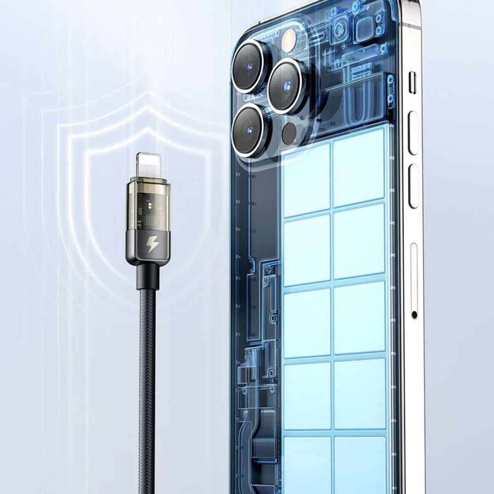 Câble de Données et de Charge USB-C - Lightning McDodo CA-3160 Auto Power Off, 36W, 1.2m, Noir