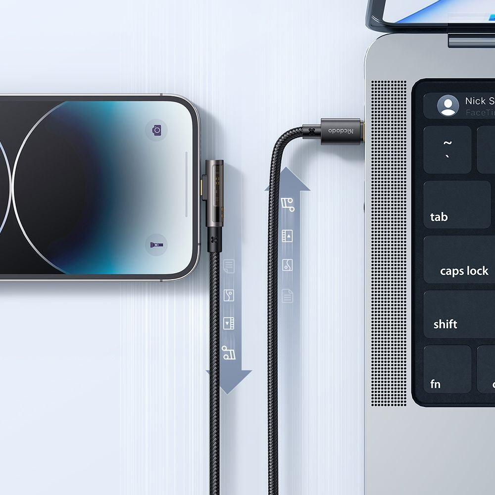 USB-C to Lightning McDodo CA-3390 Angled Data and Charging Cable, 36W, 1.2m, Black