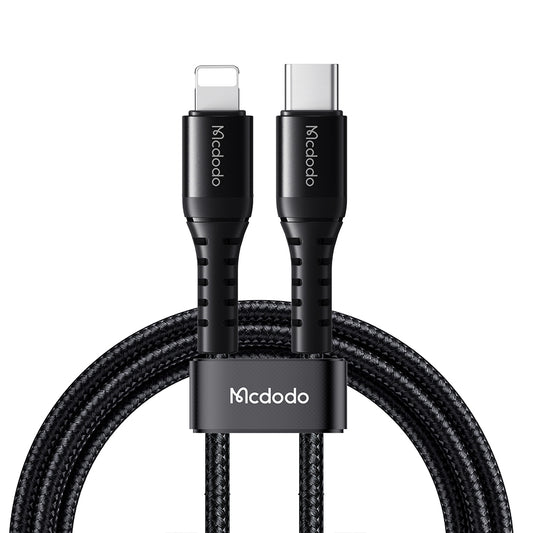 USB-C - Lightning McDodo CA-5631 Daten- und Ladekabel, 36W, 1m, Schwarz