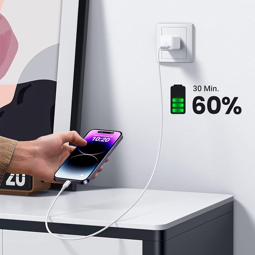 USB-C - Lightning Lade- und Datenkabel UGREEN US171 (10493), 20W, 1m, Weiß
