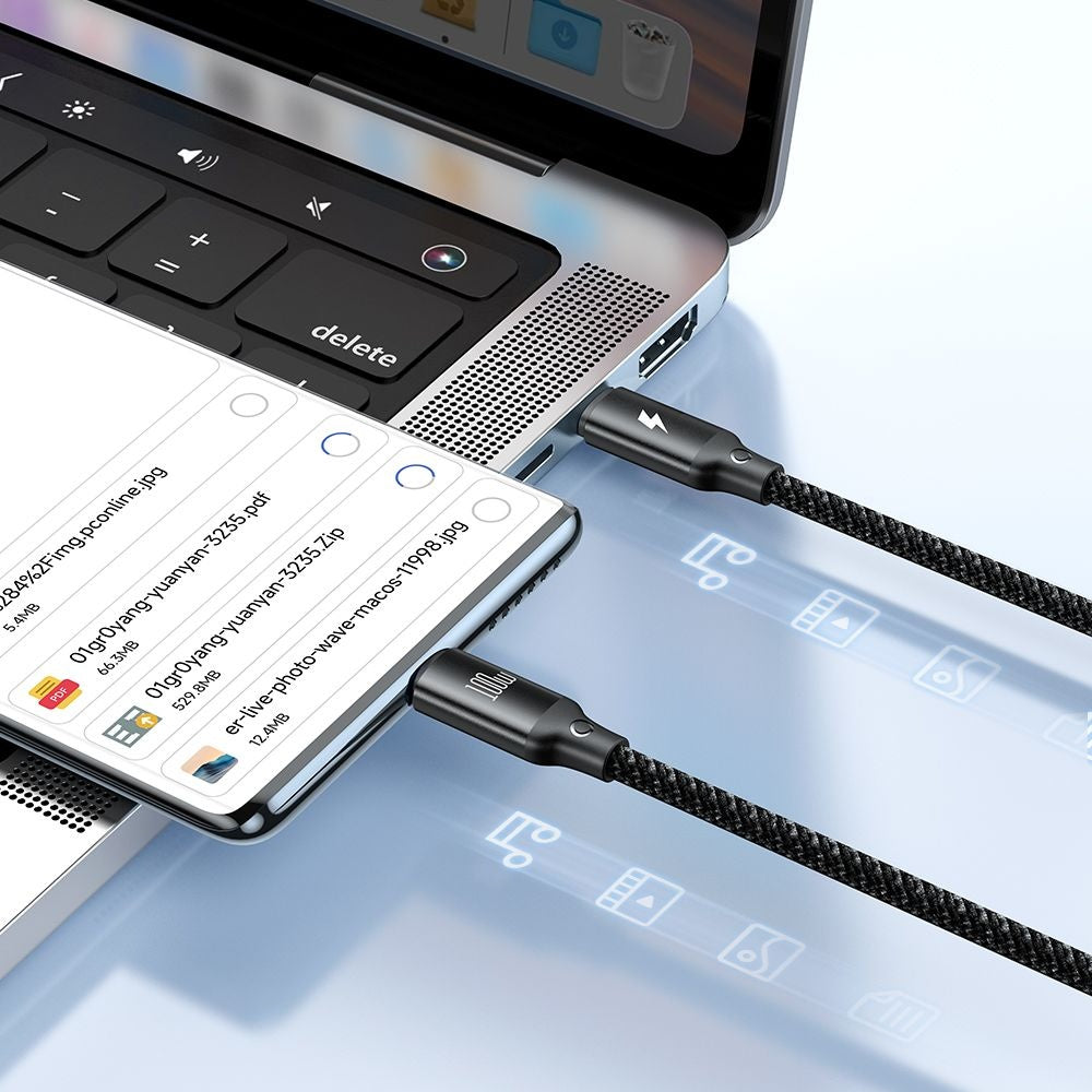 Câble de Chargement USB-C - Lightning / USB-C / QI McDodo CA-4940 O 3en1, 100W, 1.2m, Noir