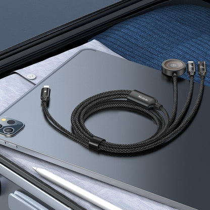 Câble de Chargement USB-C - Lightning / USB-C / QI McDodo CA-4940 O 3en1, 100W, 1.2m, Noir