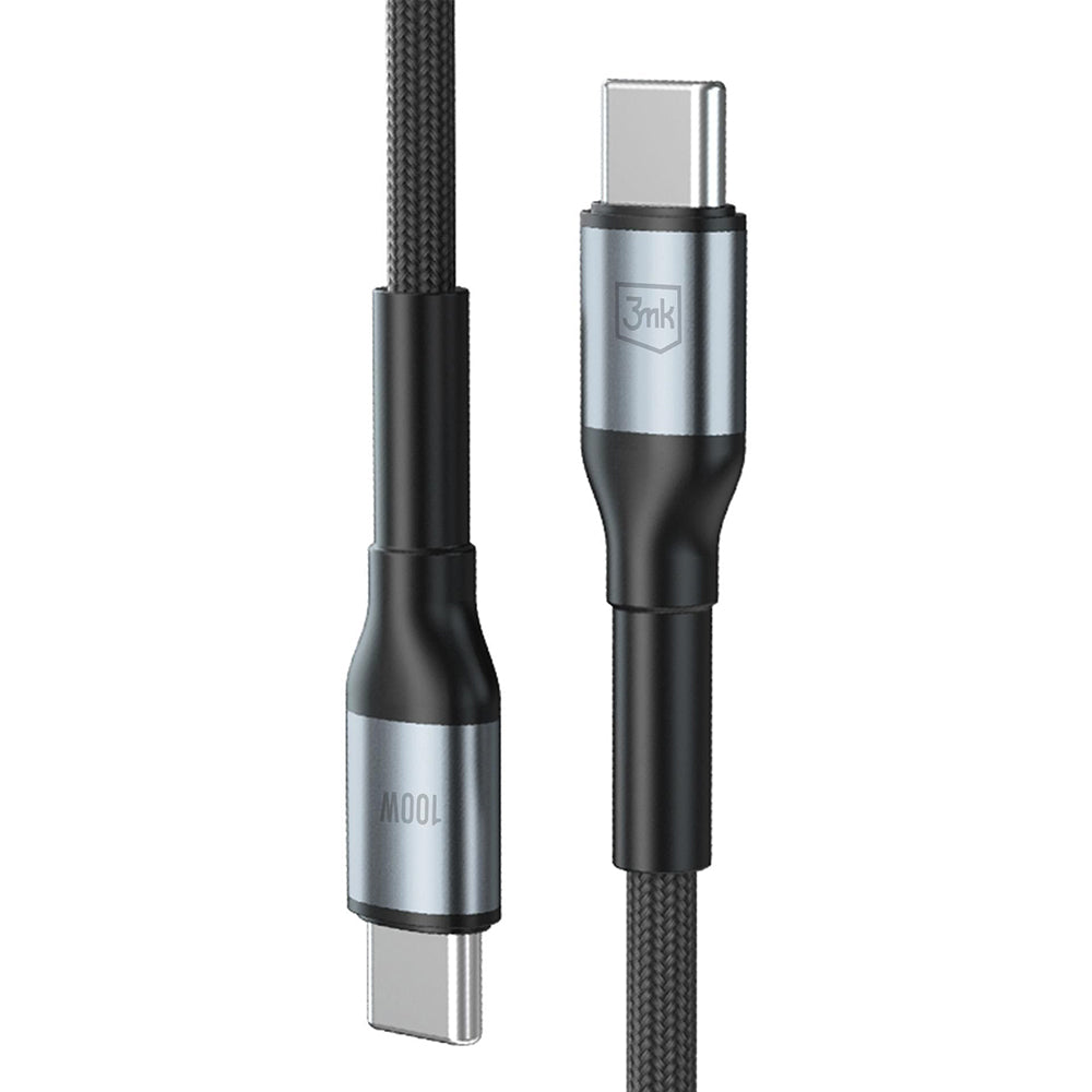 USB-C Data and Charging Cable - USB-C 3MK Hyper N, 100W, 1.5m, Black