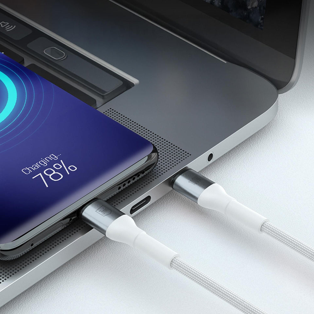 USB-C Data and Charging Cable - USB-C 3MK Hyper N, 100W, 2m, White