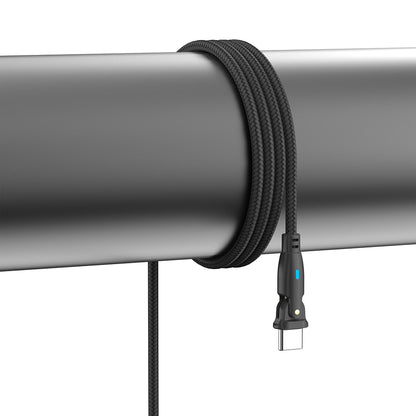 USB-C Data and Charging Cable - USB-C 3MK Hyper N Angled, 100W, 1m, Black