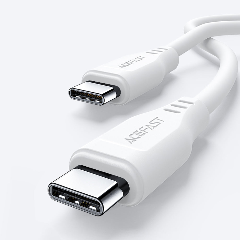 USB-C Data and Charging Cable - USB-C Acefast C3-03, 60W, 1.2m, White