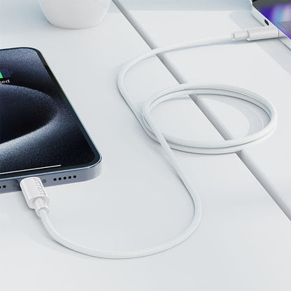 Daten- und Ladekabel USB-C - USB-C Acefast C18-03, 60W, 1.2m, Weiß