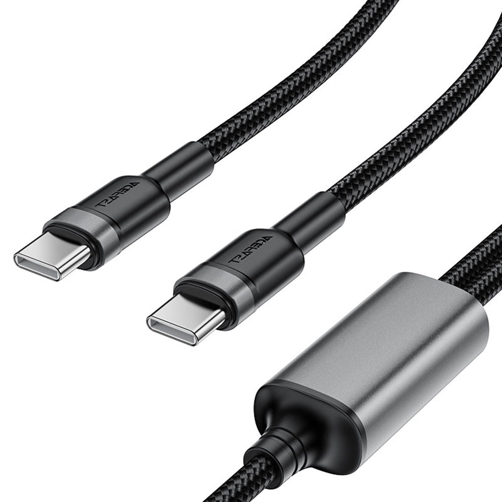 Câble de Données et de Charge USB-C - 2 x USB-C Acefast C22-02, 100W, 1.25m, Noir