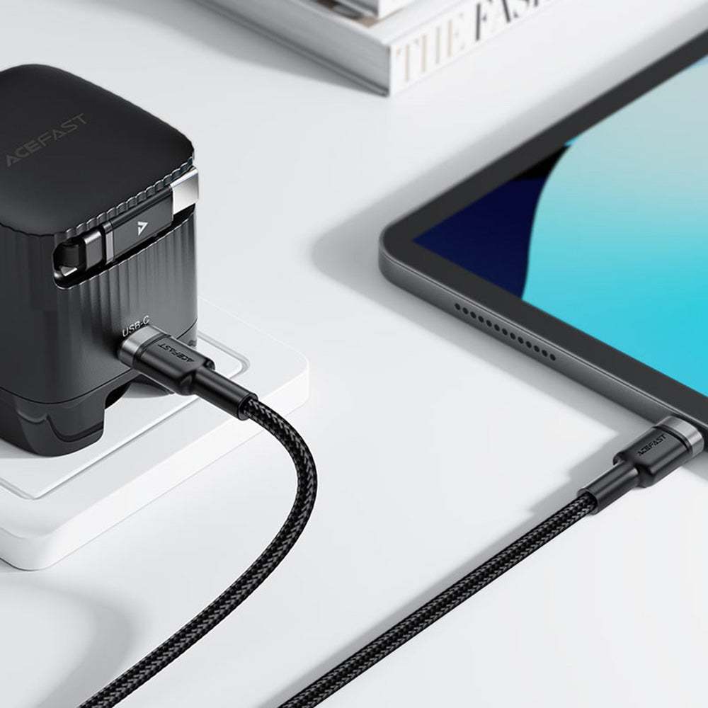 Daten- und Ladekabel USB-C - USB-C Acefast C22-03, 60W, 1,2m, Schwarz