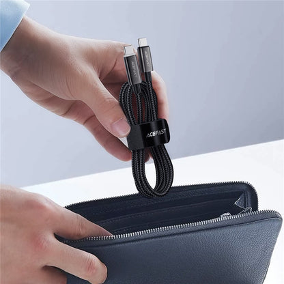 Câble de Données et de Charge USB-C - USB-C Acefast C23-03, 60W, 1.2m, Noir