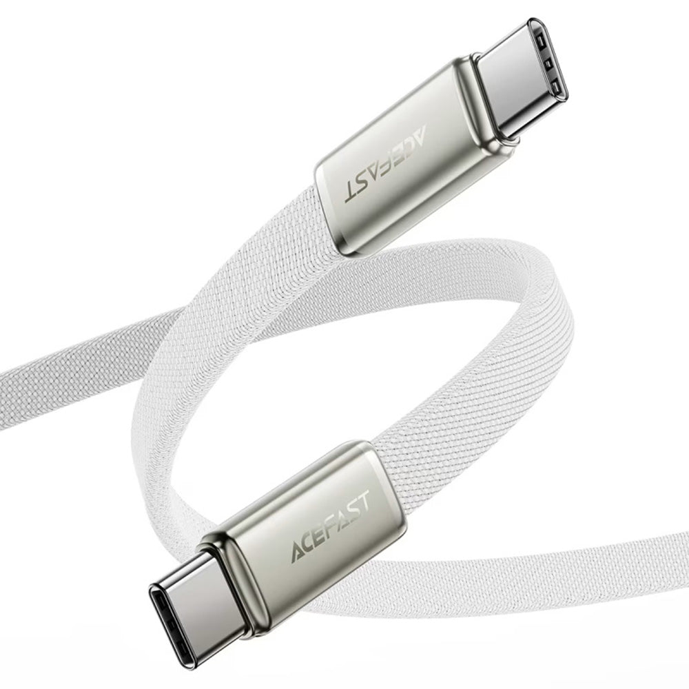 Câble de Données et de Charge USB-C - USB-C Acefast C24-03, 60W, 1.2m, Blanc