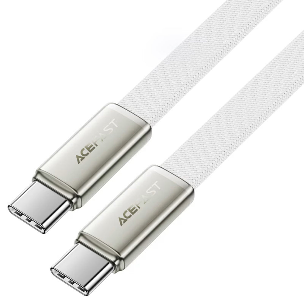 Câble de Données et de Charge USB-C - USB-C Acefast C24-03, 60W, 1.2m, Blanc