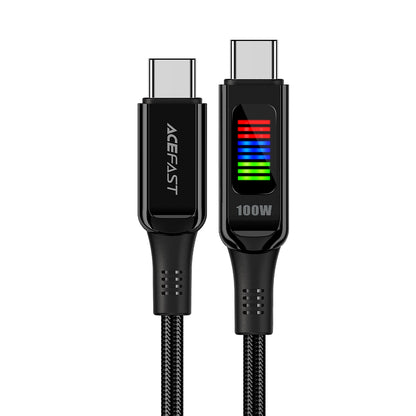 USB-C Data and Charging Cable - USB-C Acefast C7-03, 100W, 1.2m, Black