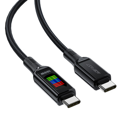 USB-C Data and Charging Cable - USB-C Acefast C7-03, 100W, 1.2m, Black