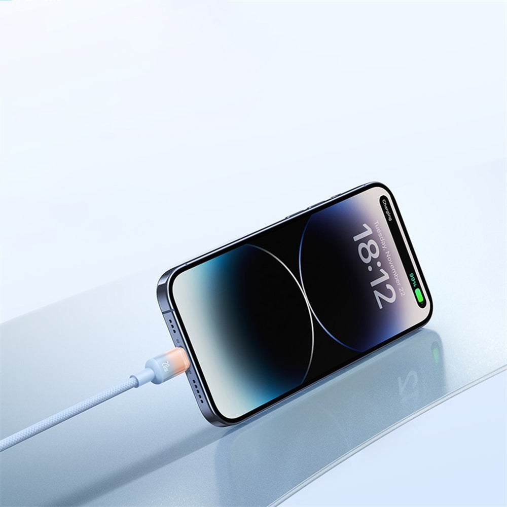 USB-C Daten- und Ladekabel - USB-C Baseus Discolor, 100W, 1m, Blau Grün E0420702