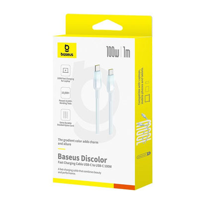 USB-C Daten- und Ladekabel - USB-C Baseus Discolor, 100W, 2m, Blau Grün E0420703