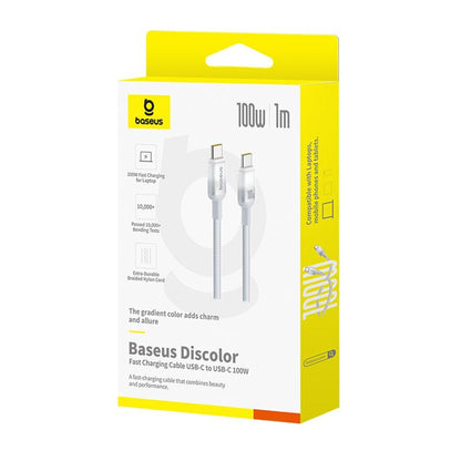 USB-C Daten- und Ladekabel - USB-C Baseus Discolor, 100W, 2m, Silber E0420800