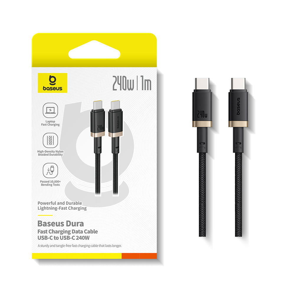 USB-C Daten- und Ladekabel - USB-C Baseus Dura, 240W, 1m, Gold Schwarz P10377803U03-00