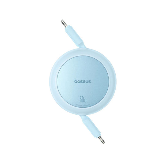 Câble de Données et de Charge USB-C - USB-C Baseus Free2Pull Mini Rétractable, 60W, 1m, Bleu P10364500311-01