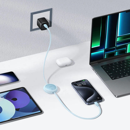 Daten- und Ladekabel USB-C - USB-C Baseus Free2Pull Mini Retractable, 60W, 1m, Lila P10364500511-01