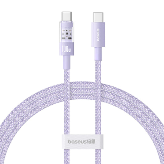 Câble de Données et de Charge USB-C - USB-C Baseus Gem, 100W, 1m, Violet P10373000511-00