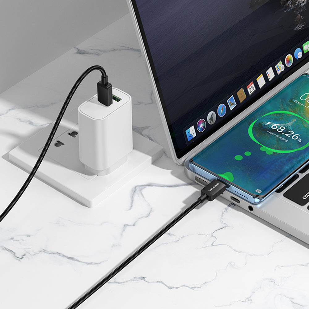 Daten- und Ladekabel USB-C - USB-C Borofone BX120 Placer, 60W, 1m, Schwarz