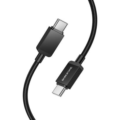 Daten- und Ladekabel USB-C - USB-C Borofone BX120 Placer, 60W, 1m, Schwarz