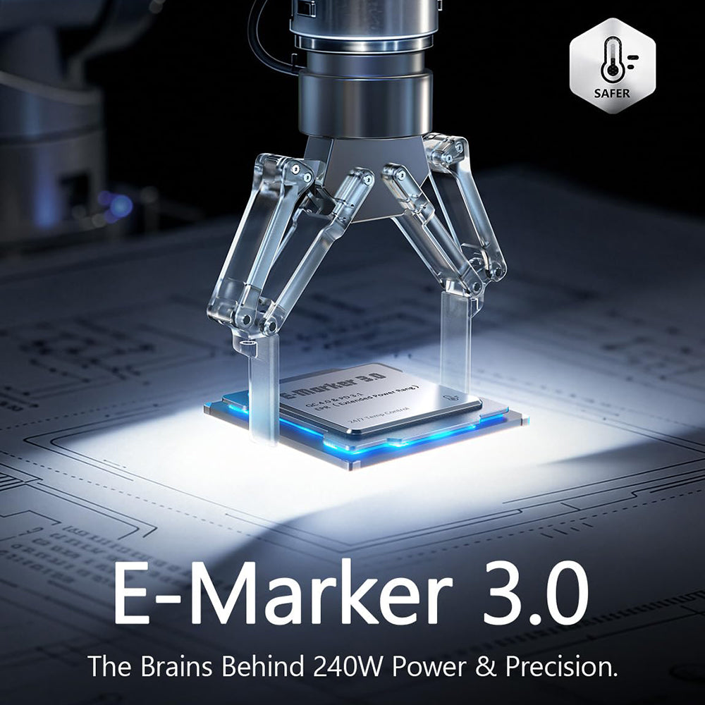 Daten- und Ladekabel USB-C - USB-C Lisen, 240W, 2m, Set 2 Stück, Marineblau YL0123070023