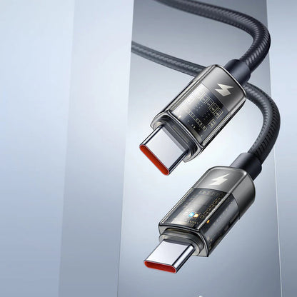 Câble de Données et de Charge USB-C - USB-C McDodo CA-2840 Auto Power Off, 100W, 1.2m, Noir