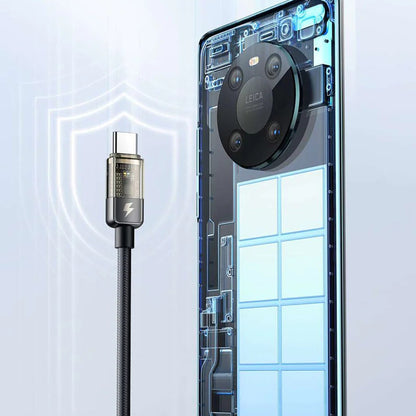 Câble de Données et de Charge USB-C - USB-C McDodo CA-2840 Auto Power Off, 100W, 1.2m, Noir