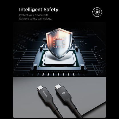 Daten- und Ladekabel USB-C - USB-C Spigen EB10020CC, 100W, 2m, Schwarz ACA09460