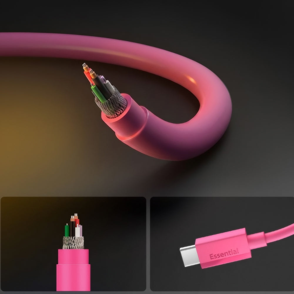 USB-C Daten- und Ladekabel - USB-C Spigen EB6010CC, 60W, 1m, Rosa ACA10414