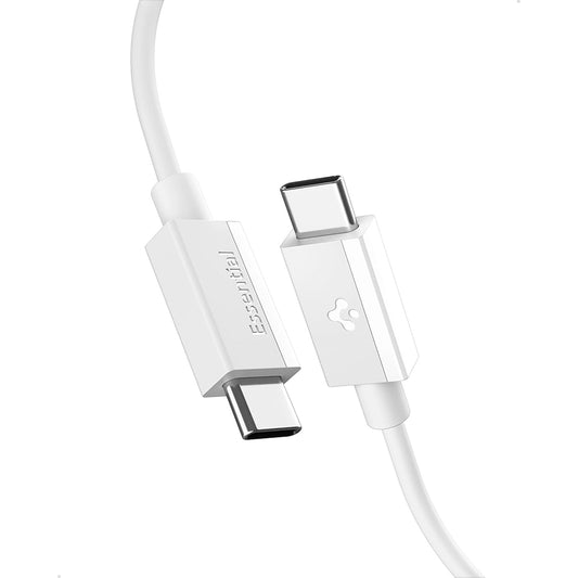 Câble de données et de charge USB-C - USB-C Spigen EB6015CC, 60W, 1,5m, Blanc ACA10416