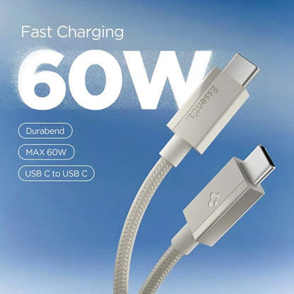 USB-C Daten- und Ladekabel - USB-C Spigen EB6015CC, 60W, 1,5m, Titan Grau ACA10419